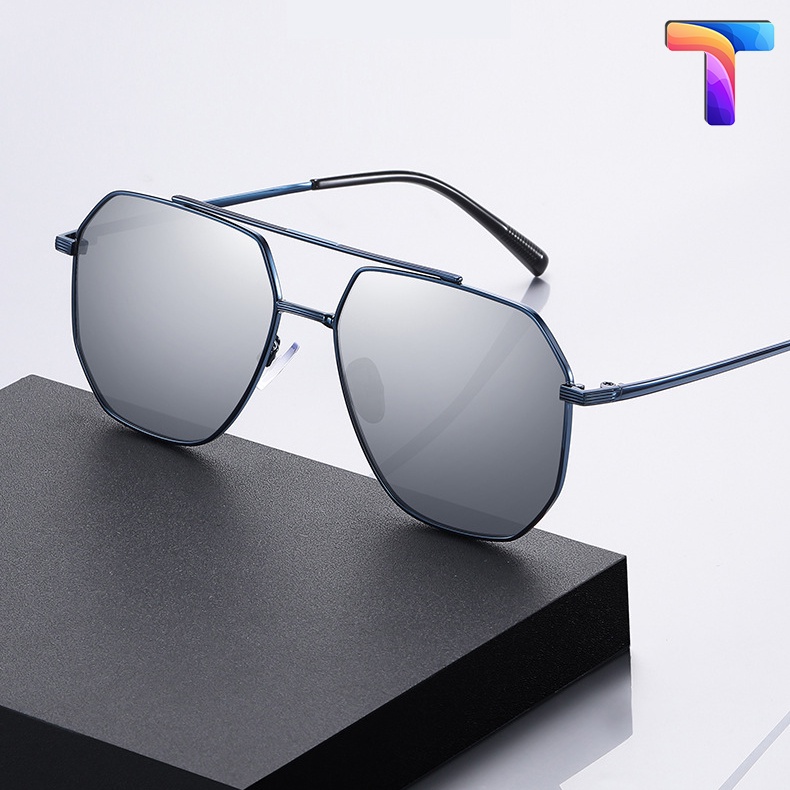 Kính râm phân cực hợp kim Aviator nam nữ JS8537