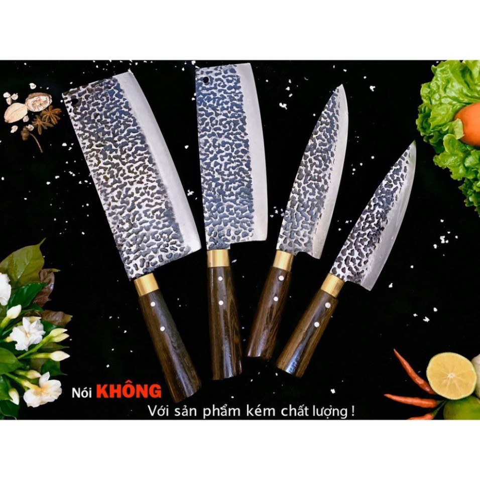Bộ dao 4 món hàng chuẩn Nhíp ô tô  No1 S1