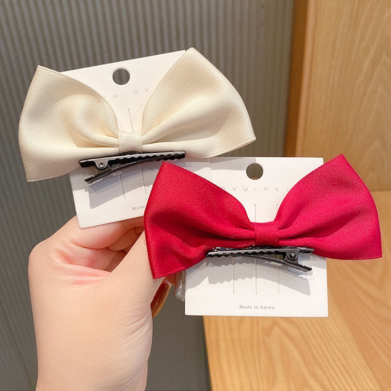 Kẹp tóc nơ gấp đôi kích thước nhỏ thời trang Hàn Quốc dễ thương nhiều màu tùy chọn dành cho trẻ em