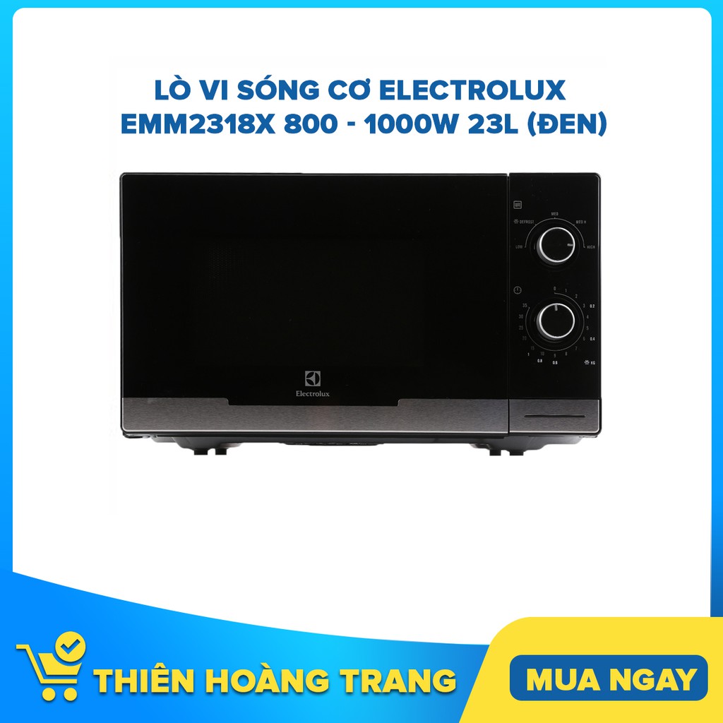 EMM2318X - Lò vi sóng cơ Electrolux EMM2318X 800 - 1000W 23L (Đen) - Chỉ giao khu vực HCM