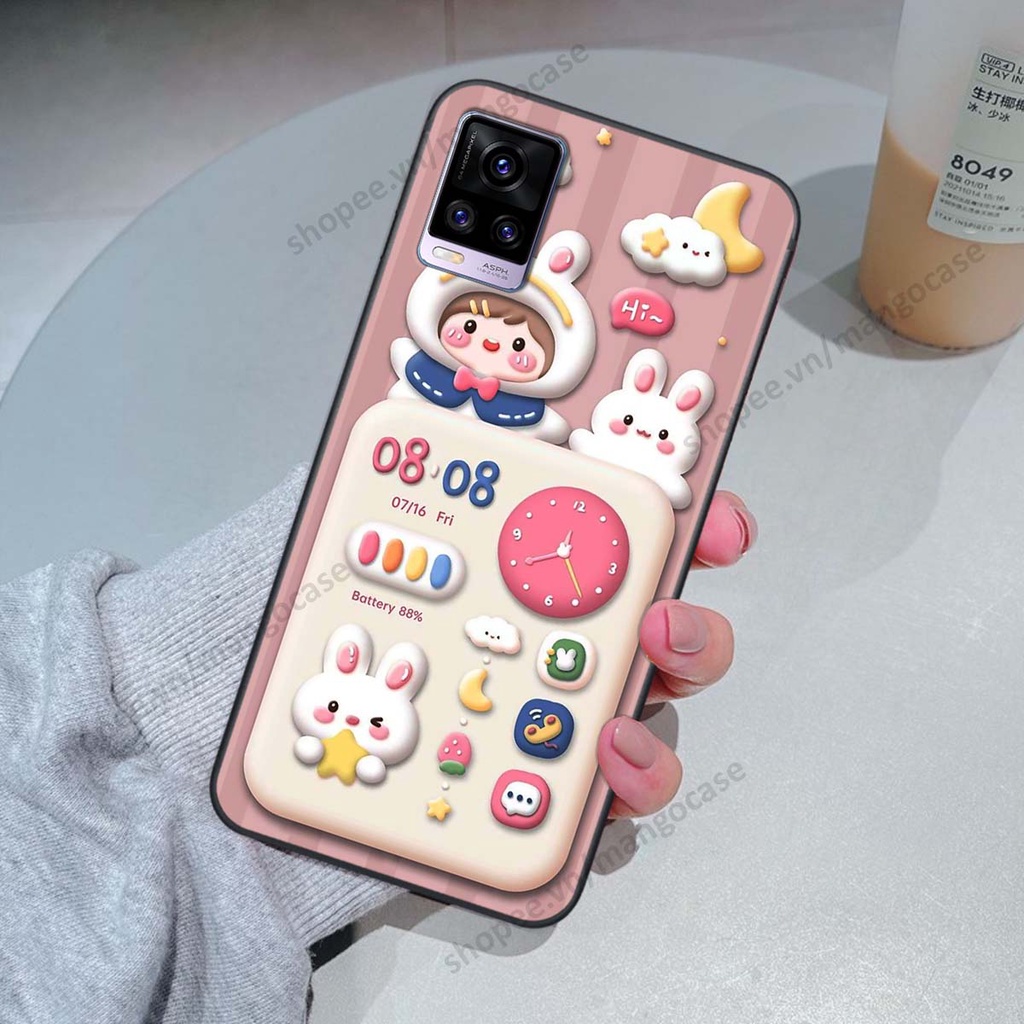 Ốp lưng Vivo V20 hình gấu, thỏ, đồng hồ cute dễ thương