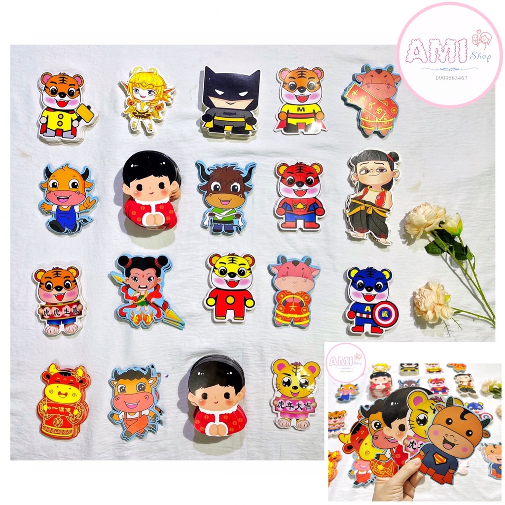 Bao lì xì chibi lì xì hoạt hình Tết Nhâm Dần 2022 bắt mắt đáng yêu