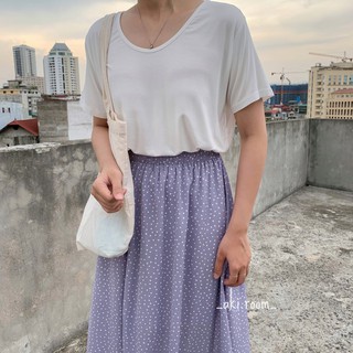 Áo thun trơn cotton lạnh cổ tim