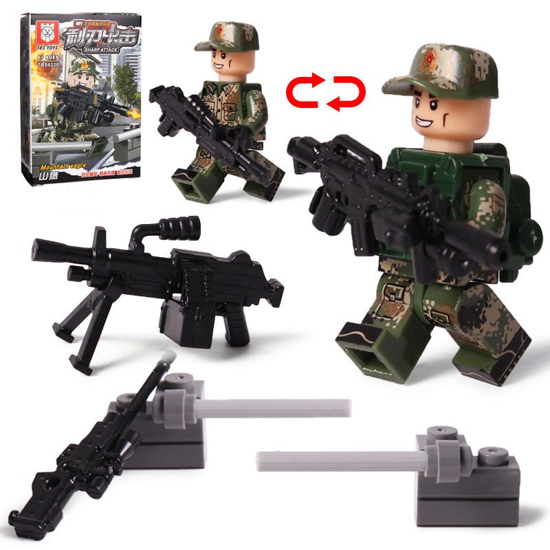 Minifigures - Combo 6 lính quân sự TBS trang bị đầy đủ vũ khí - U.S Army