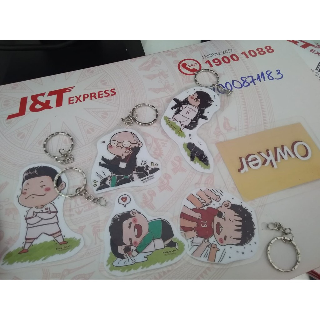 Móc khóa ép plastic THEO YÊU CẦU 2 MẶT