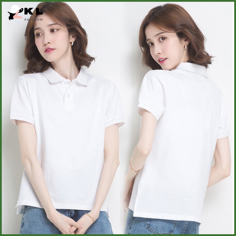 Áo thun nữ thể thao ngắn tay áo polo cổ trụ thun cao cấp mềm mại thoáng mát [hàng loại 1 - nhiều màu tùy chọn] - KL07 | BigBuy360 - bigbuy360.vn