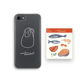 ỐP LƯNG IPHONE ACOHI MARKET CASE (COMBO 3 STICKER)