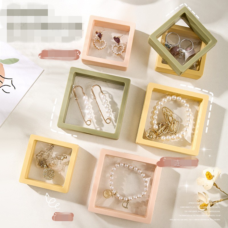 Hộp đựng trưng bày nổi 3D có giá đỡ cho trang sức nhẫn vòng tay vòng cổ mặt phụ kiện