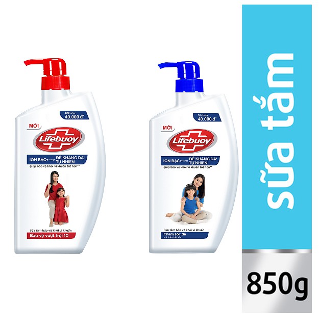 Sữa Tắm Lifebuoy 850g - Bảo Vệ Toàn Diện và Chăm Sóc Da (Luôn có Quà Tặng Kèm)