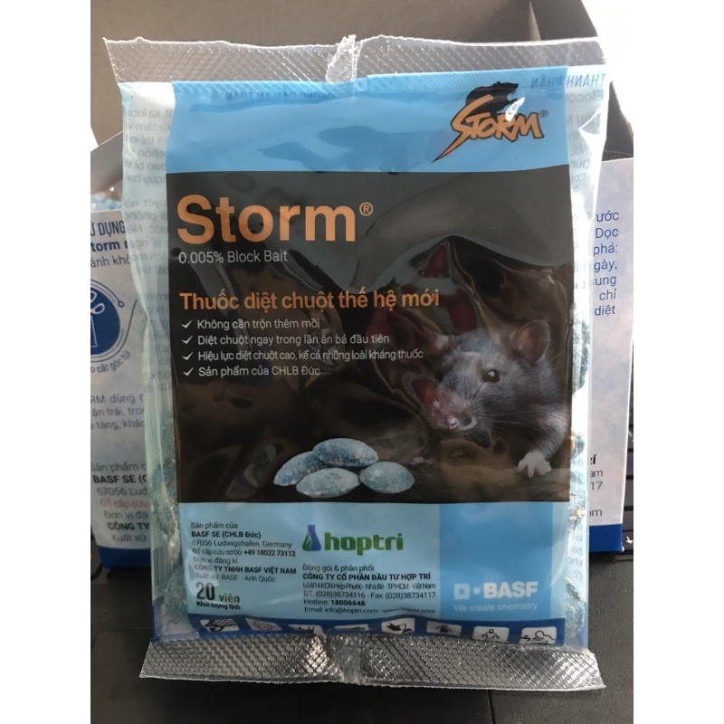 combo 10 gói diệt chuột storm 20 viên