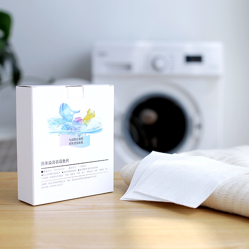 Set 24 Giấy Giặt Quần Áo Chống Nhuộm Màu Sắc Đa Dạng
