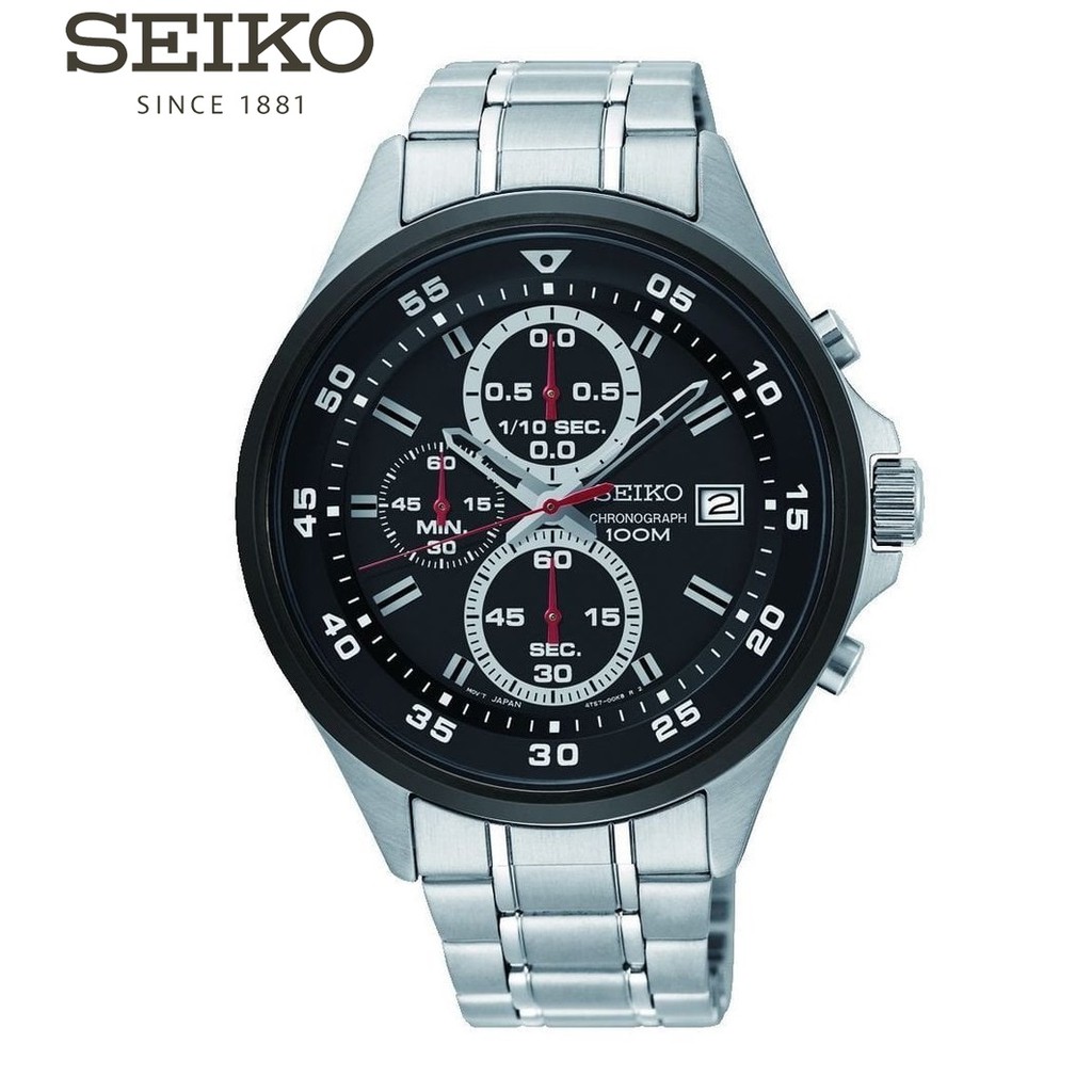 Đồng hồ nam Seiko Chính hãng SKS633P1 Chronograph Dây Kim Loại - Mặt 3 Kim Spost Thể