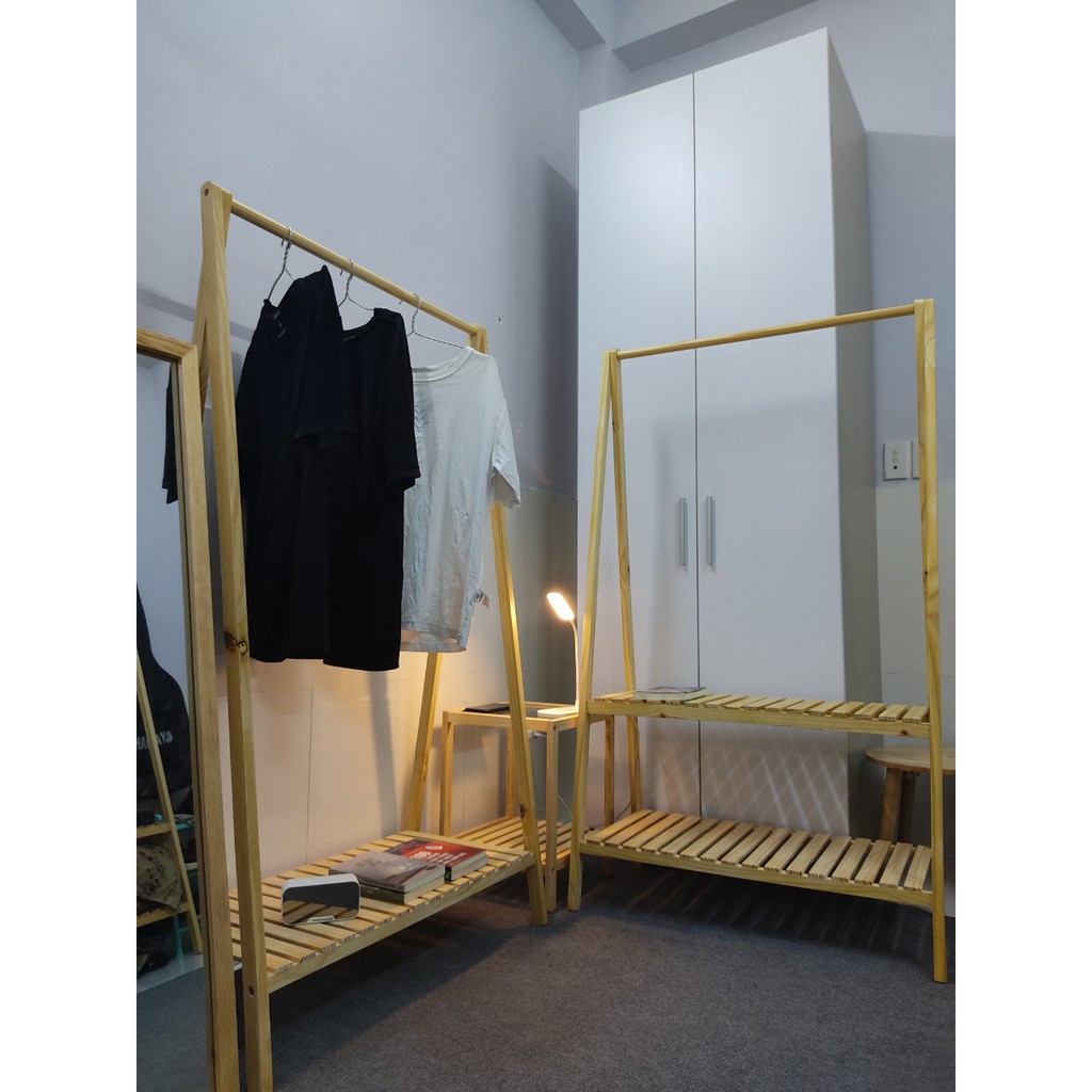 Kệ Gỗ Treo Quần Áo Chữ A GUGO, Giá Treo Quần Áo 2 Tầng Gỗ Thông Phong Cách Hàn Quốc | BigBuy360 - bigbuy360.vn