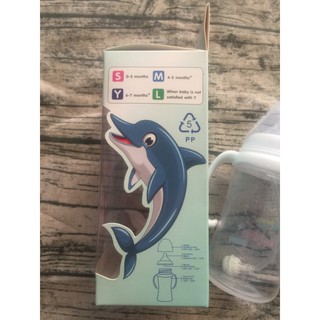 BÌNH SỮA DOLPHIN CỔ RỘNG 240ML ( có tay cầm)