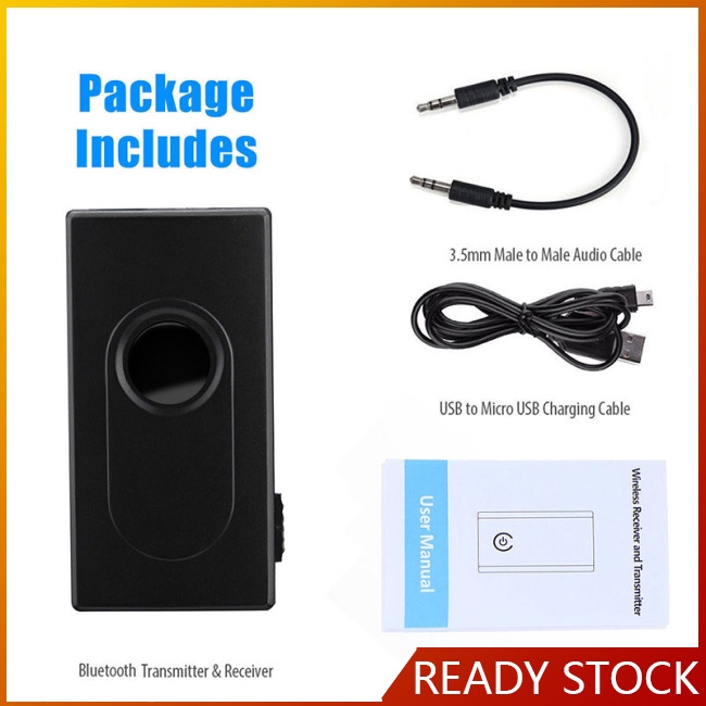 Bluetooth V4 Transmitter Receiver Wireless A2DP 3.5mm Stereo Audio Music Adapter