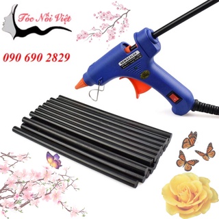 Súng bắn keo nến silicon 20W size 7mm và 10 Cây Keo nến đen Làm Đồ Hand Made tiện dụng