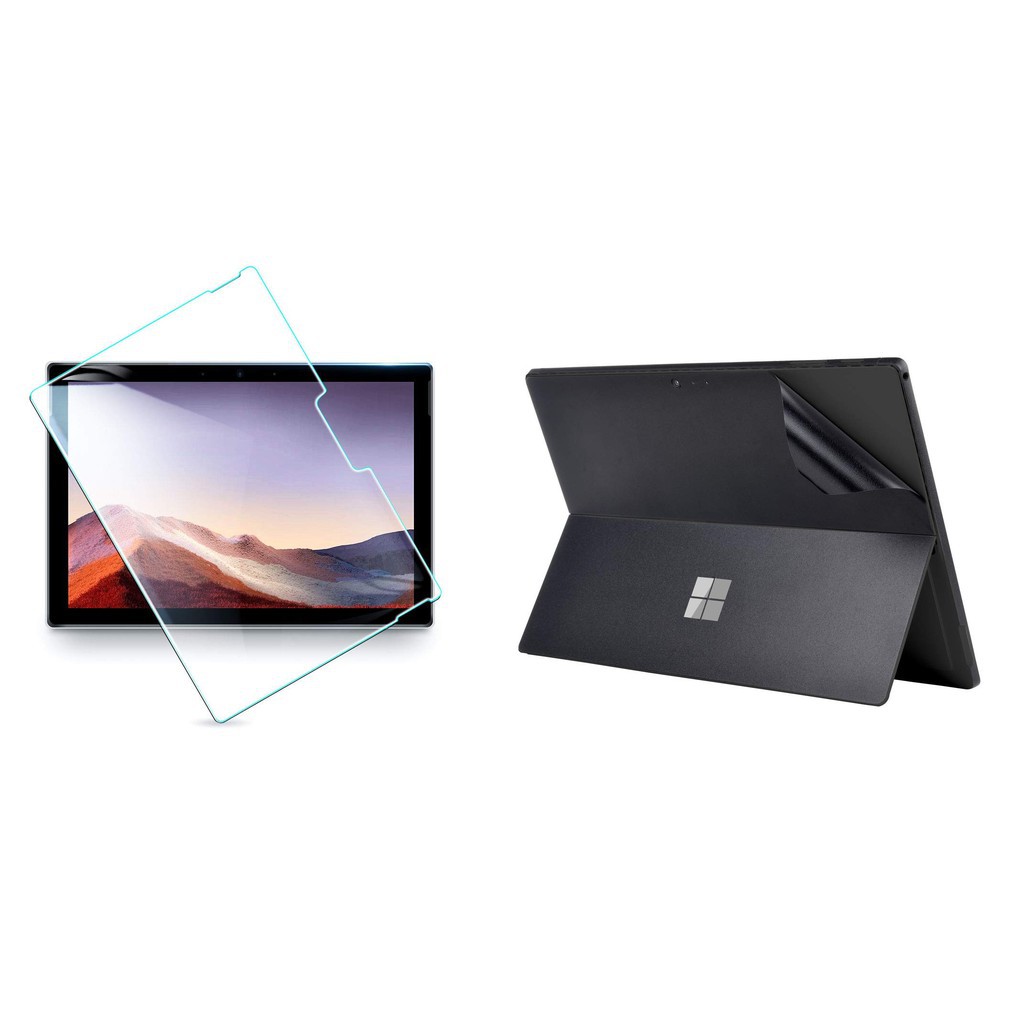 Bộ kính cường lực+dán lưng Surface Pro 4, 5 , 6 ,7, 7 plus/ Surface pro X, Surface go  chính hãng JRC