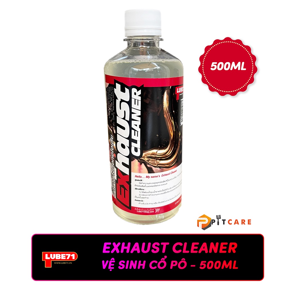 Dung Dịch Rửa Cổ Pô Lube71 Exhaust Cleaner 500ml Tẩy Rửa Cổ Pô Sáng Bóng Như Mới