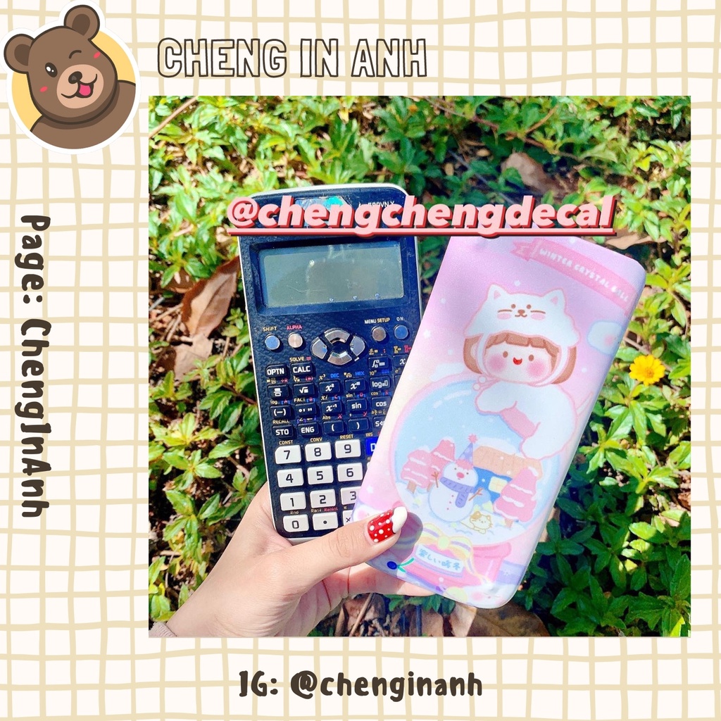 Miếng decal dán máy tính bỏ túi vinacal/casio