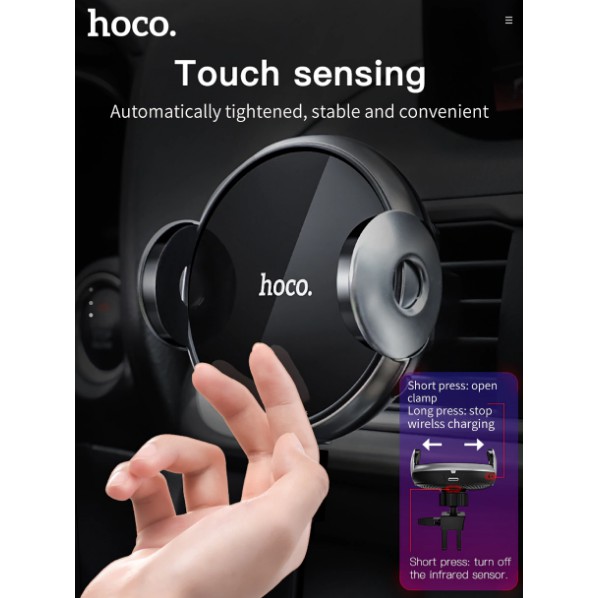 Giá Đỡ Điện Thoại  HOCO CA48 kiêm dock sạc không dây Dành cho điện thoại iP Huawei Samsung Oppo Realme