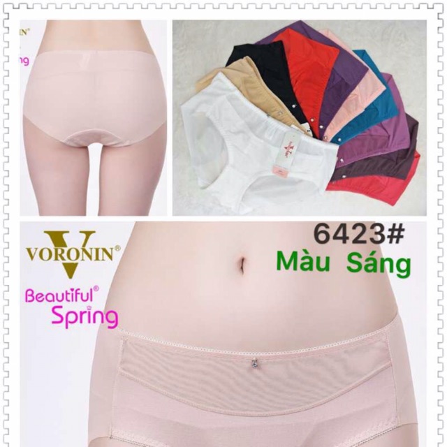 10 Quần (6423) lót nữ su phối ren Form to