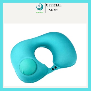 Gối hơi du lịch có bơm kết hợp với gối, ngồi đọc sách, xem tivi, ngồi máy tính, ngồi ngủ tại văn phòng (Màu ngẫu nhiên)