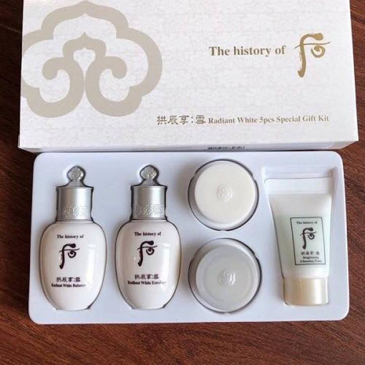 Set Dưỡng Trắng Da Whoo Gongjinhyang Seol Radiant White Special Gift Set 5 Items Kem Dưỡng Da Toàn Diện