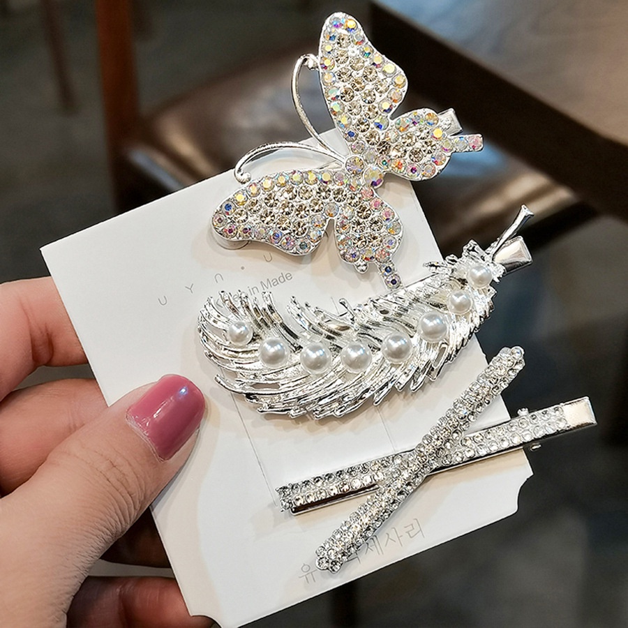 Kẹp Tóc Đính Pha Lê Phong Cách Hàn Quốc