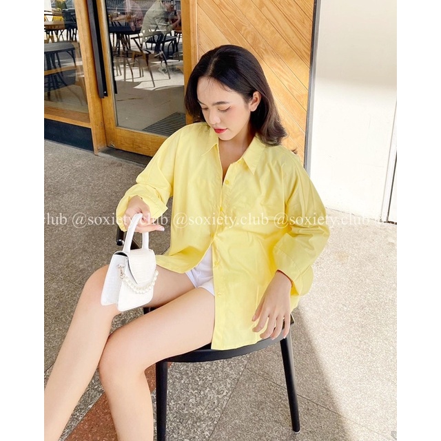 [HÌNH THẬT] Áo sơ mi trơn basic trẻ trung năng động trendy  A38