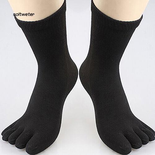 Đôi tất thun cao cổ kiểu xỏ ngón chân giữ ấm
