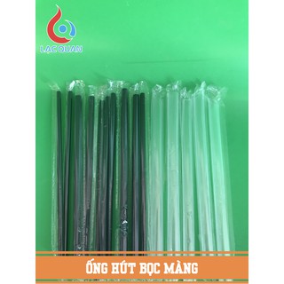 1 KG Ống Hút Phi 12  Bọc Màng - Hút Trân Châu, Topping