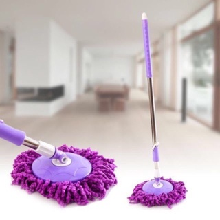Chổi tím lau nhà tự vắt thông minh xoay 360 độ - cây lau nhà tím tự vắt rời mâm inox