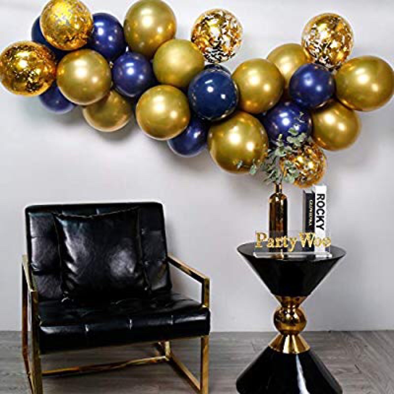 Bóng tròn xanh đậm navy nhũ trơn