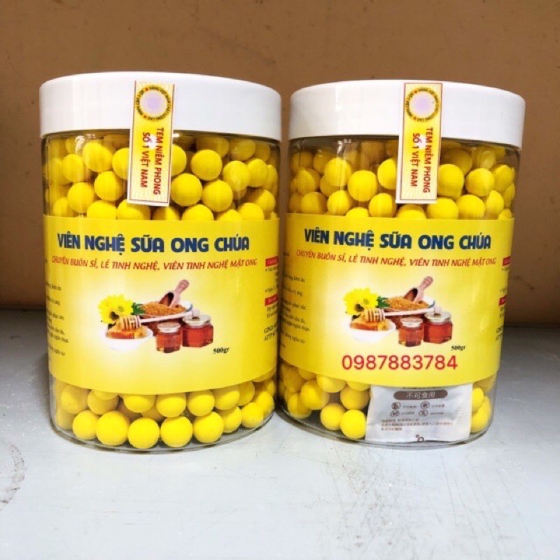 viên tinh bột nghệ mật ong hộp 500 gram