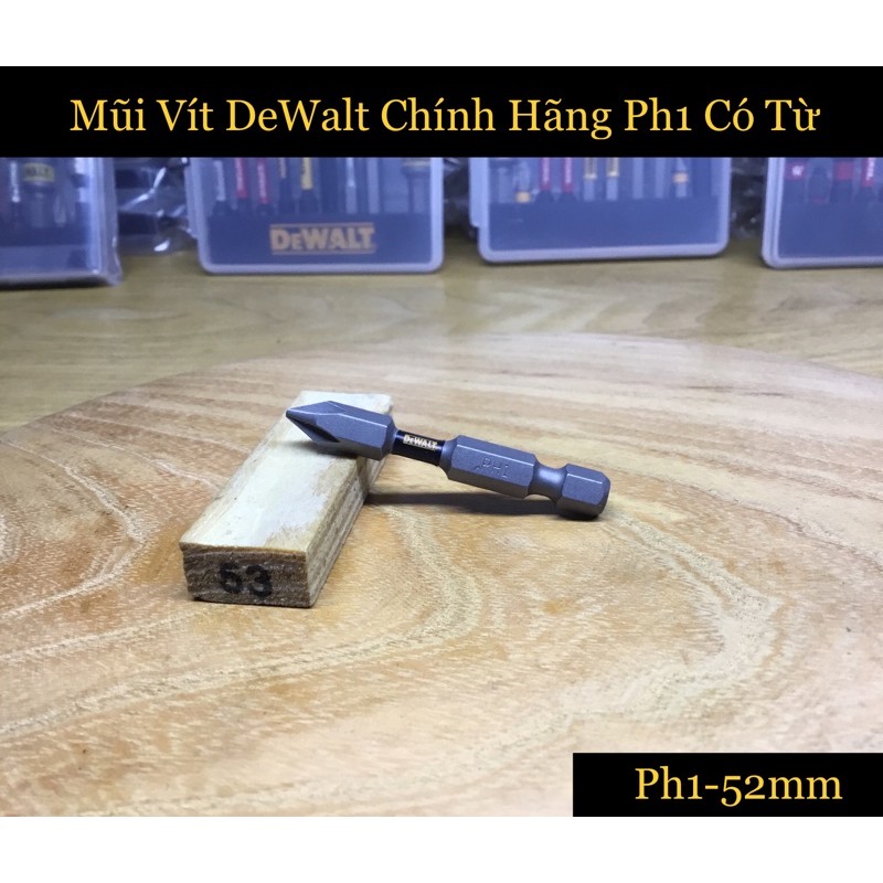 Mũi Vít DeWalt Tem Đen Chính Hãng Ph1 52mm Có Từ Chống Ăn Mòn Cao Chuyên Dùng Cho Khoan Bắn Vít