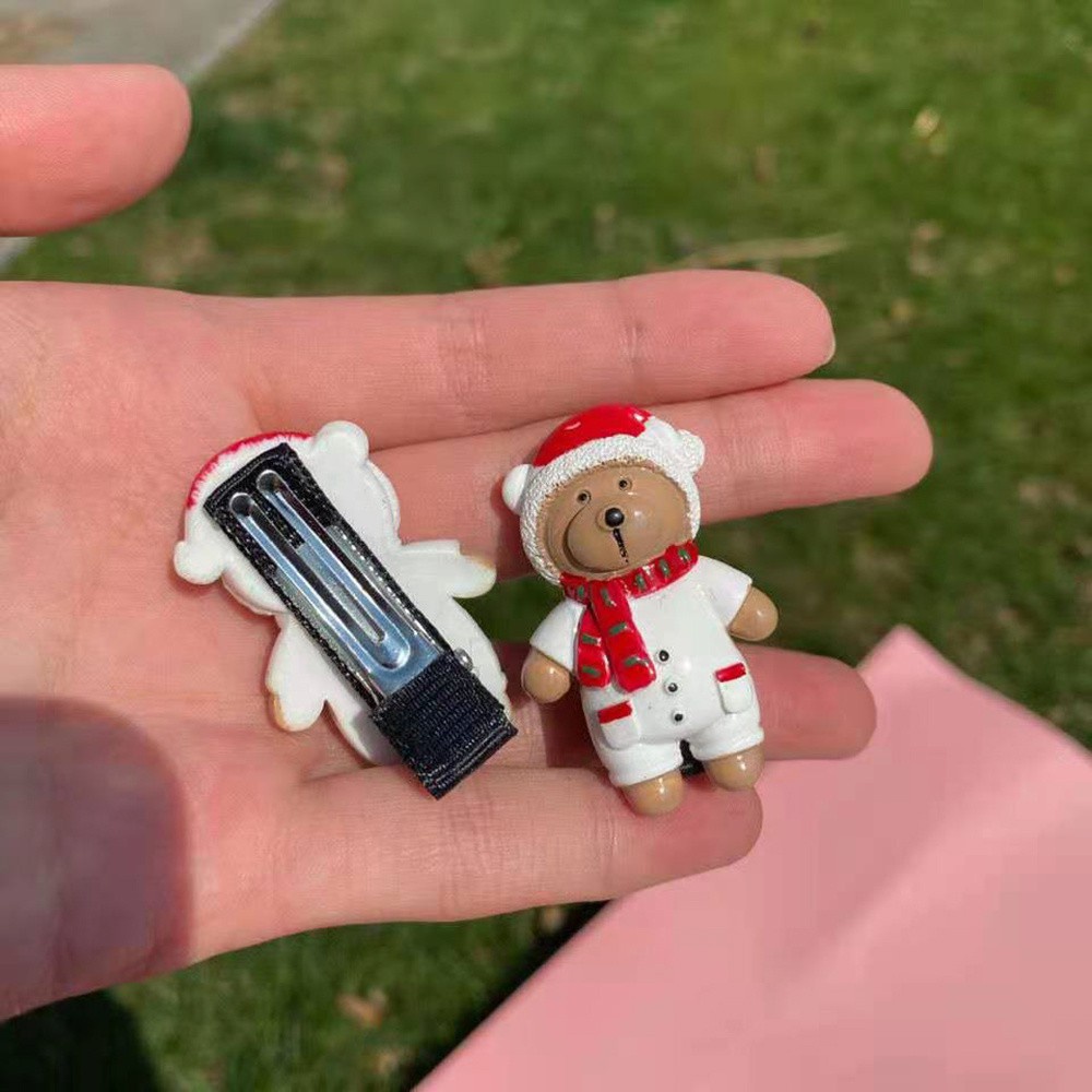 Kẹp Tóc Nhựa Resin Hình Gấu Dễ Thương Phong Cách Hàn Quốc Cho Nữ