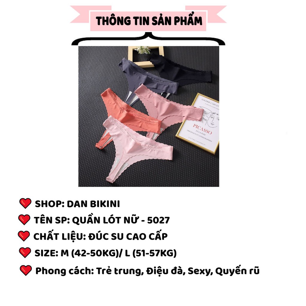 Quần Lót Nữ Lọt Khe ❤️FREESHIP❤️ Quần Lọt Khe đúc su viền sóng gợi cảm quyến rũ mã 5027 | BigBuy360 - bigbuy360.vn