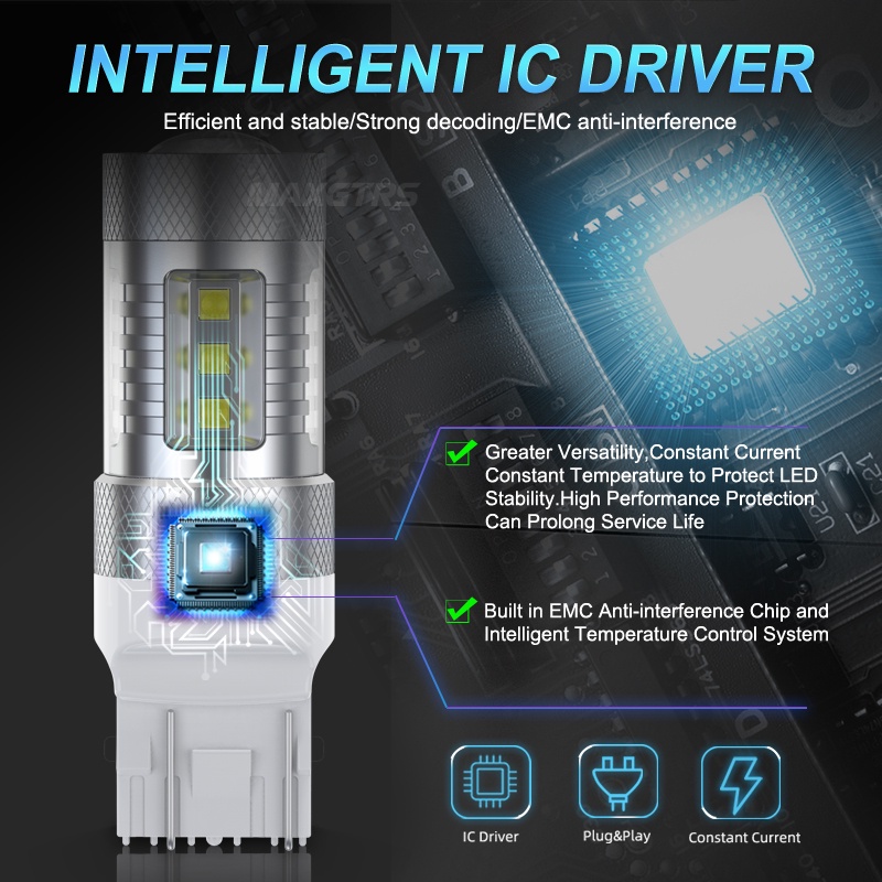 Chip Đèn LED Công Suất Cao MAXGTRS 2x S25 1156 1157 7440 7443 W21W W21 / 5W BAY15D P21 / 5W BA15S P21W 80W Cho Xe Hơi