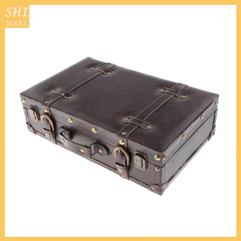 Hộp gỗ kiểu vali có dây hợp thời trang dành cho nam và nữ