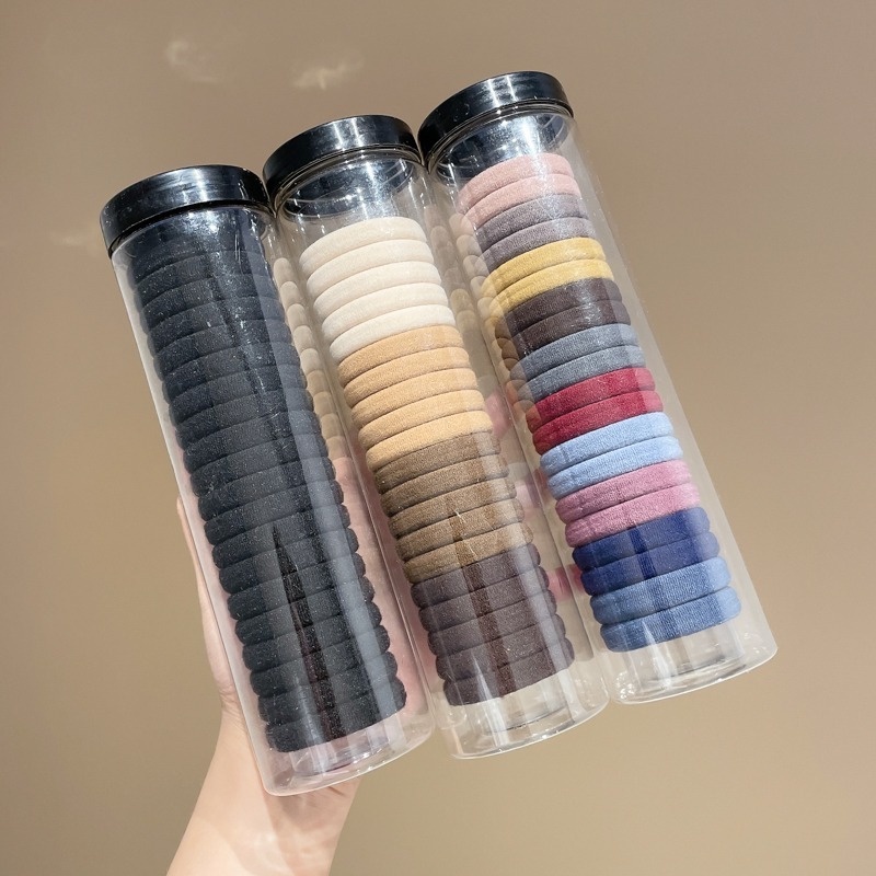 Dây Buộc Tóc Cao Su Co Giãn Trong Suốt Phong Cách Hàn Quốc