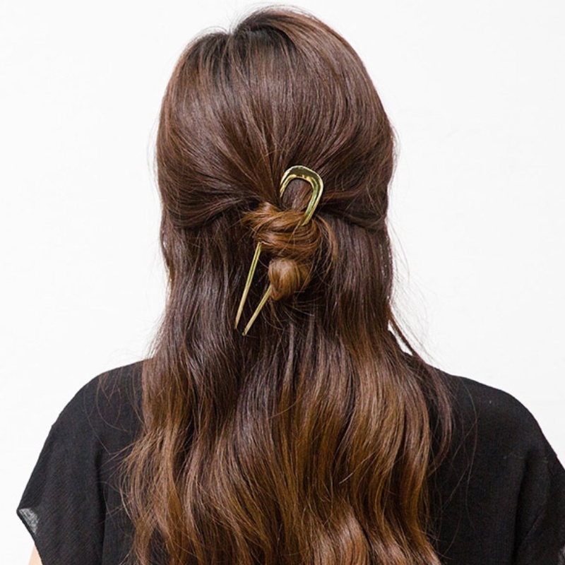 Kẹp Tóc Hợp Kim Hình Chữ U Phong Cách Cổ Điển Thời Trang 2 Prong Chignon Dành Cho Bạn Nữ