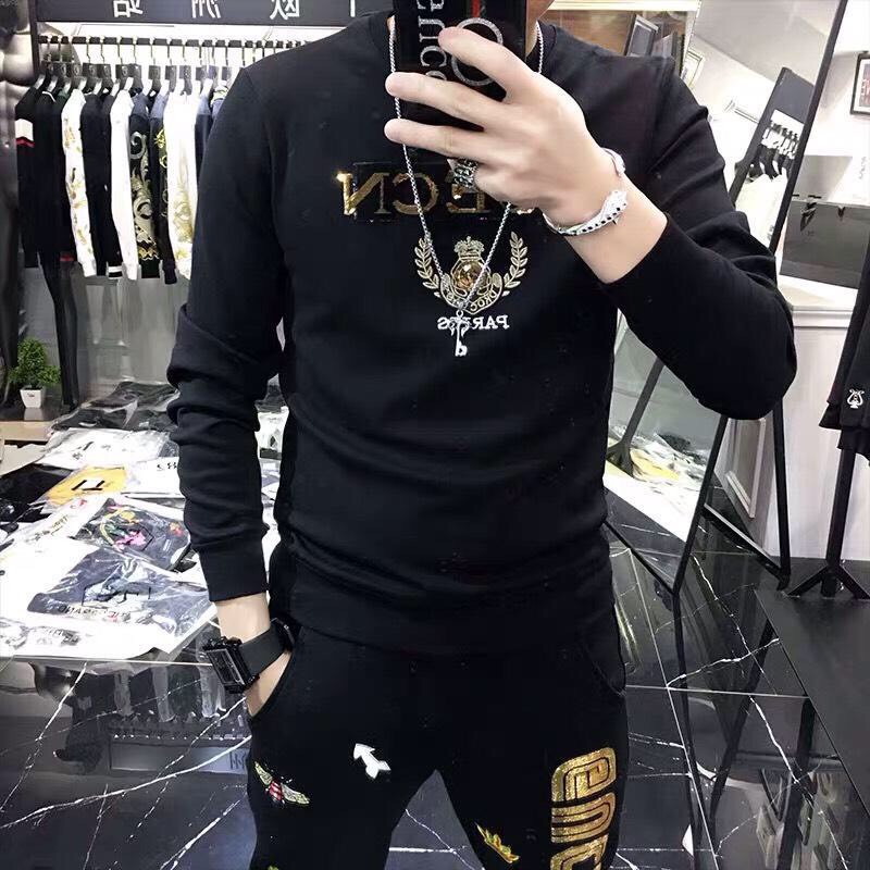 Áo Thun nam dài tay màu đen chất cotton thoáng mát phong cách hàn quốc MURADFASHION AT01 | BigBuy360 - bigbuy360.vn