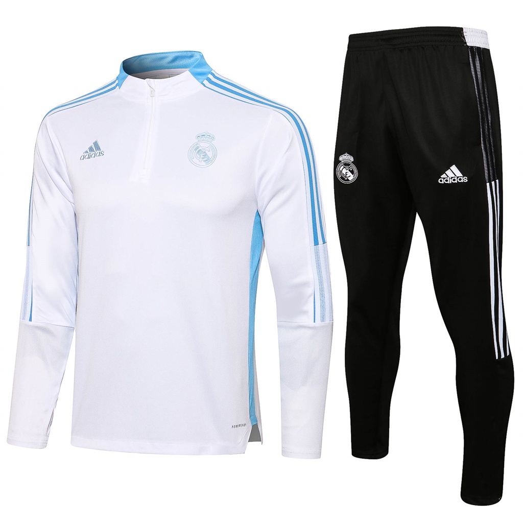 Bộ quần áo thể thao bóng đá dài tay phong cách Real Madrid thời trang cá tính cho nam 21-22