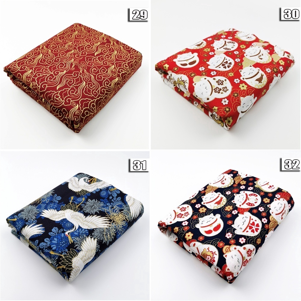 Tấm vải 100% cotton in họa tiết dùng may quần áo búp bê diy