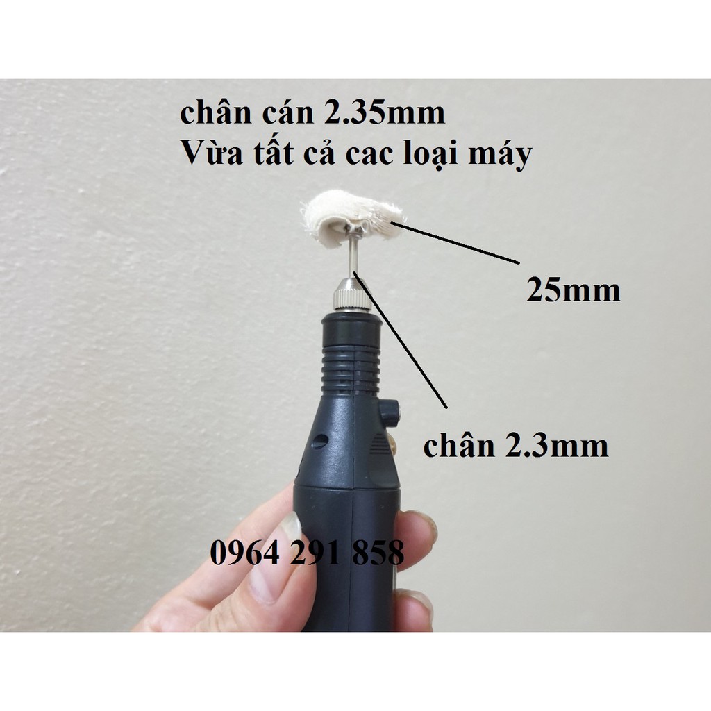 Đầu đánh bóng bằng vải trang sức resin bằng bằng bông vải mềm 2x25mm vừa tất cả các dòng máy