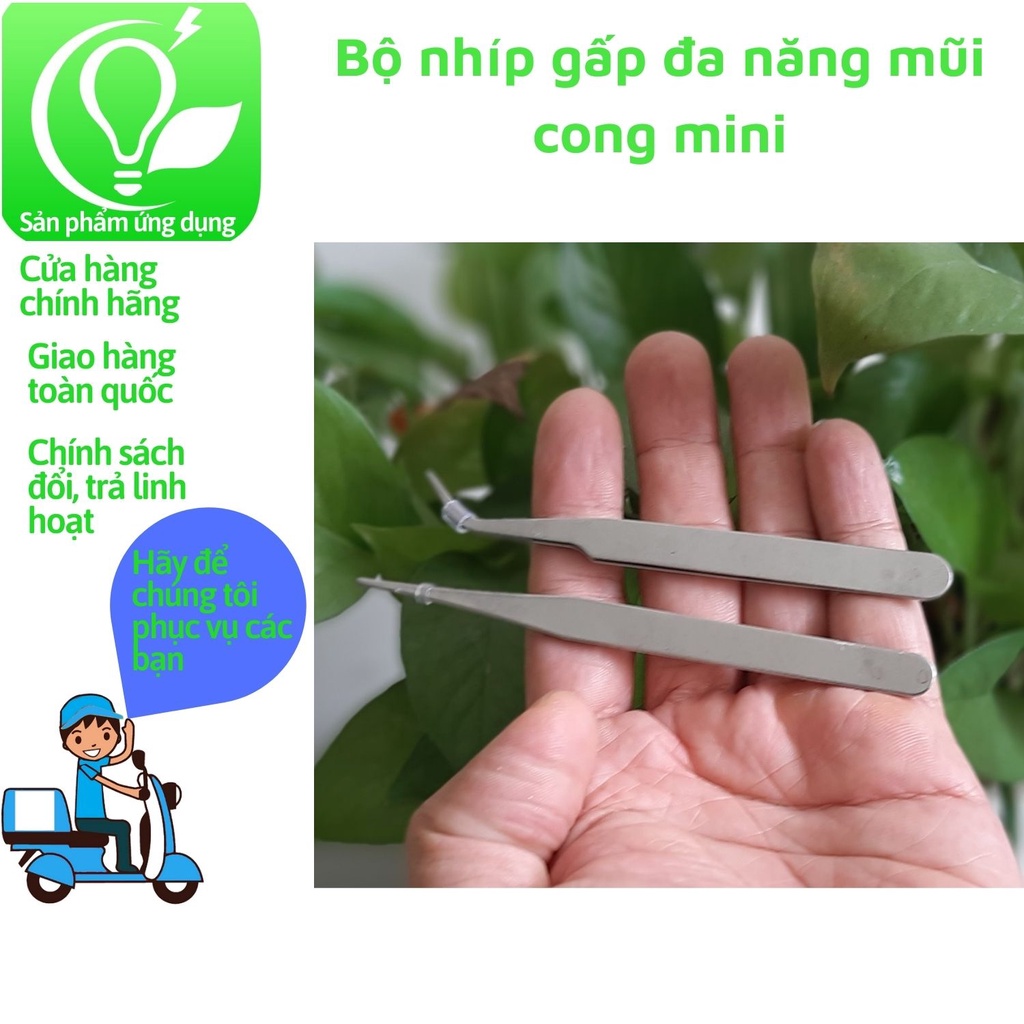 Bộ nhíp gấp mini mũi cong, đa năng, tiện lợi, dễ thương