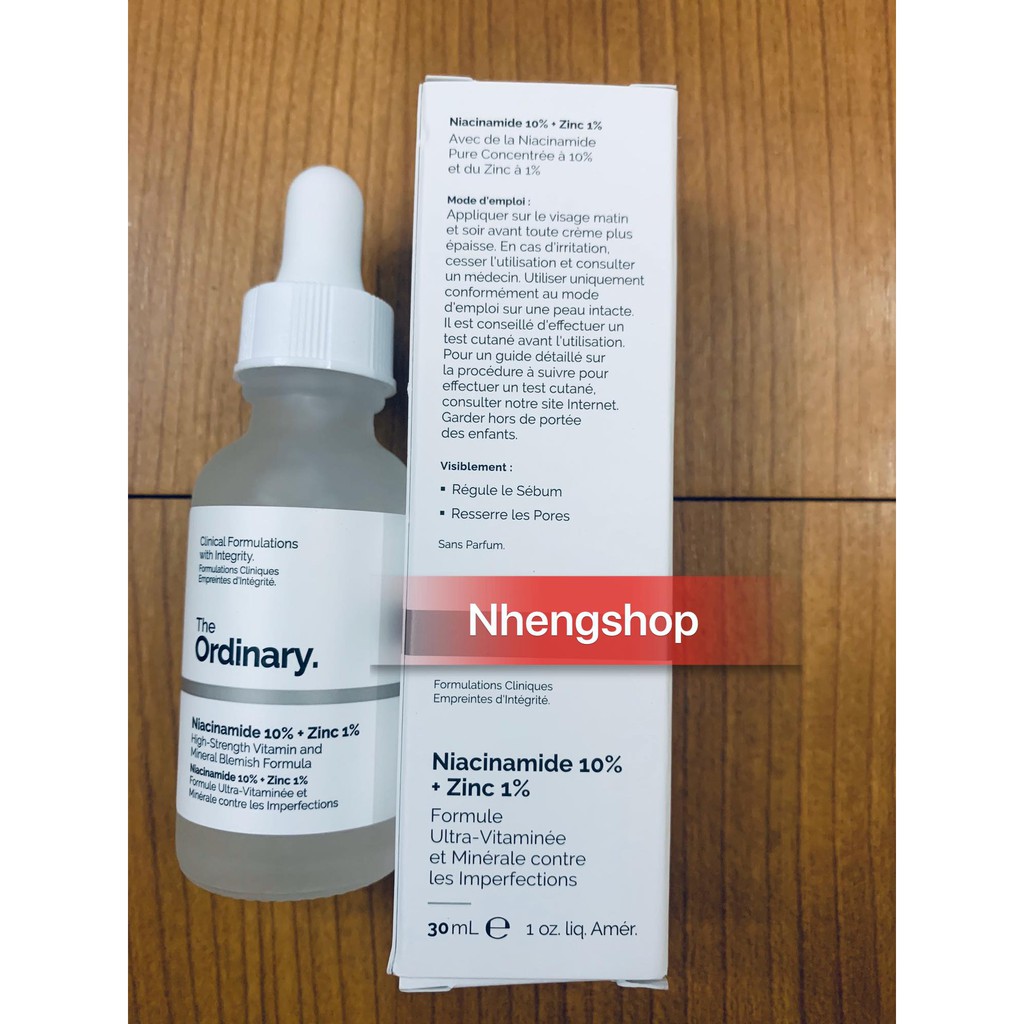 Tinh chất Niacinamide 10% + Zinc 1% - The Ordinary