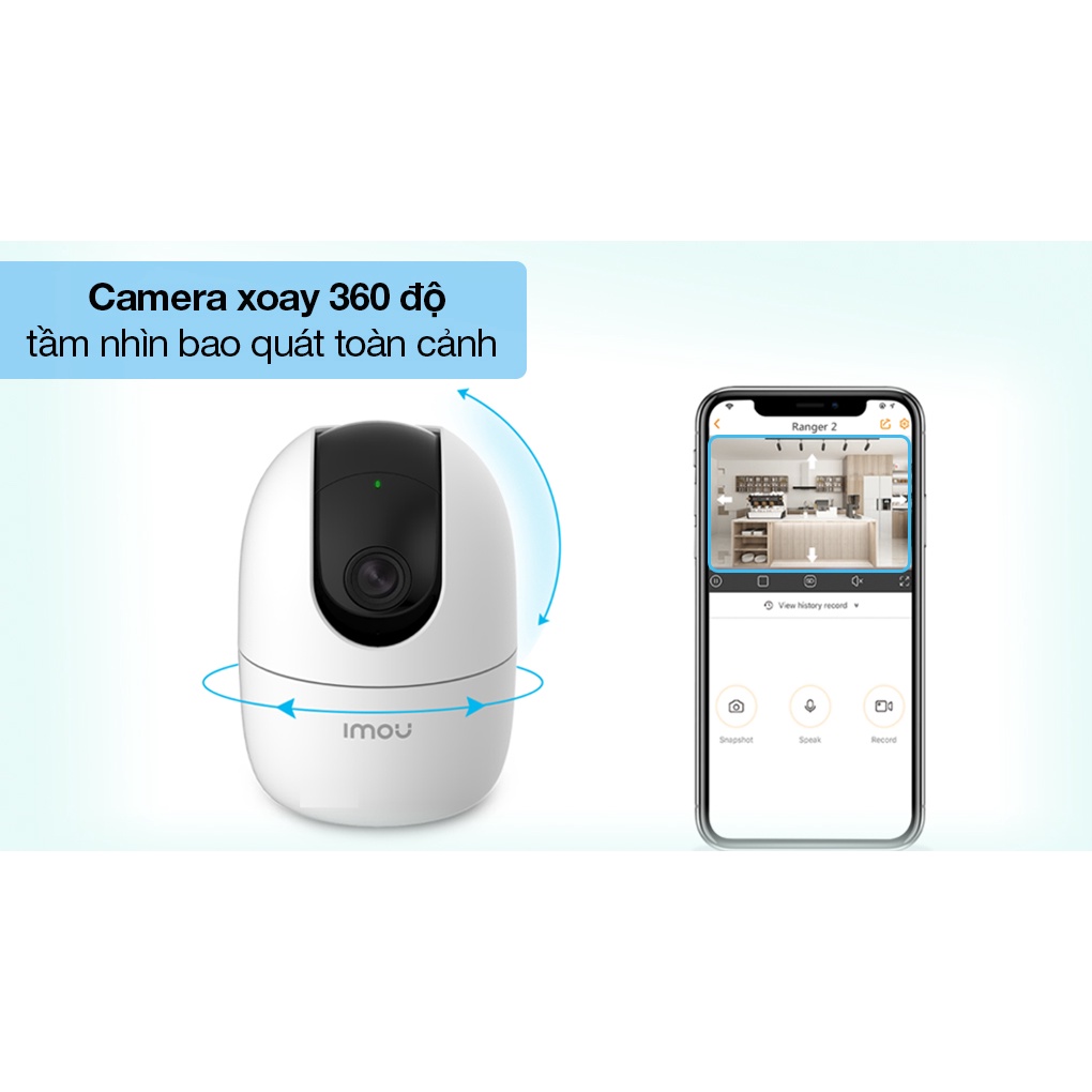 [Hỏa Tốc - HN] Camera WIFI XOAY 360 IMOU Ranger2 A42 A42P-A22EP Trong Nhà Còi Hú Báo Động, chính hãng, bảo hành 24 tháng