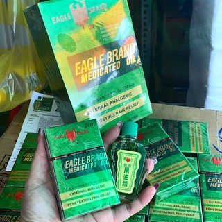 LỐ 12 CHAI Dầu Gió Nước Xanh 2 Nắp SingaPore Eagle Brand 24ml