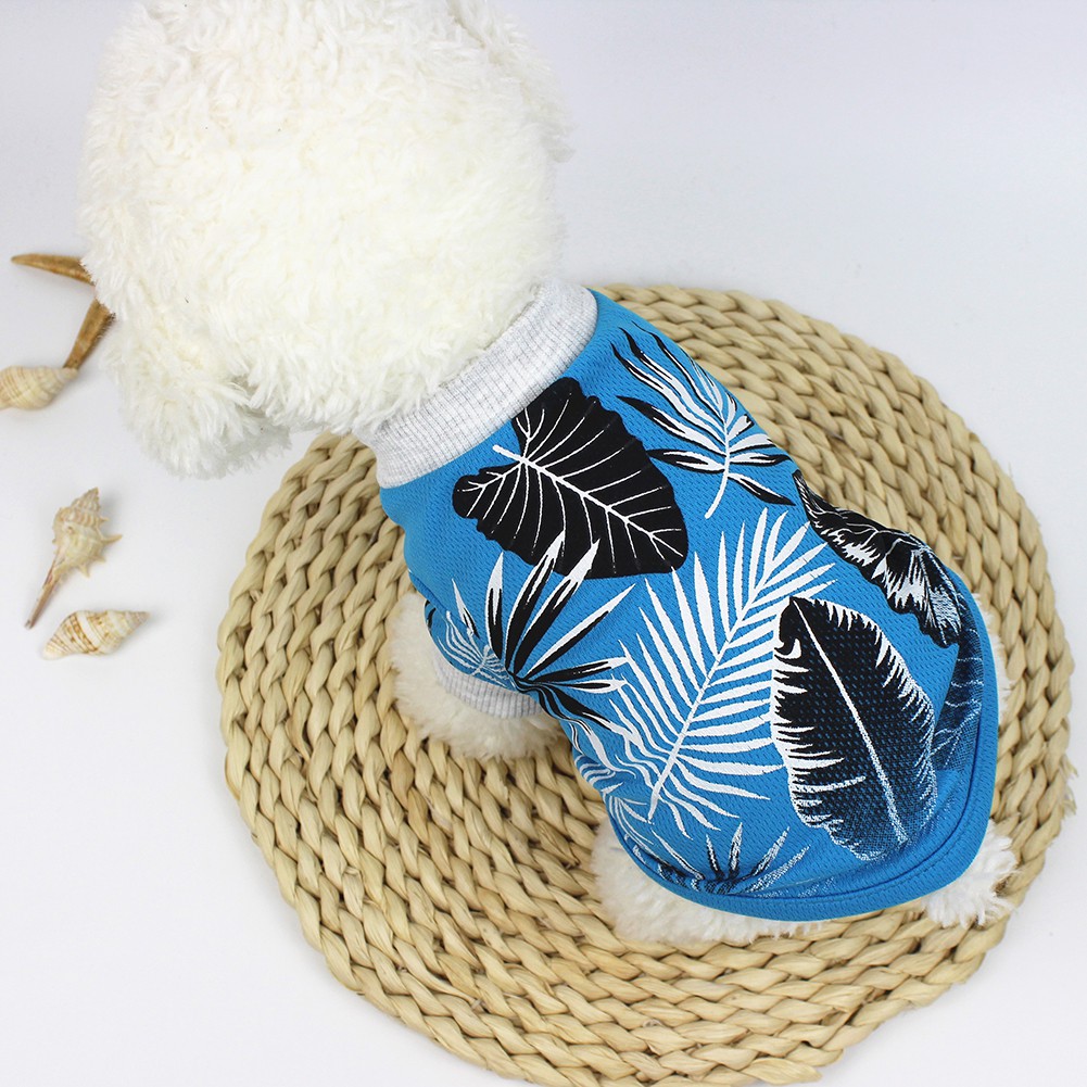 Áo Thun In Hình Lá Cho Thú Cưng